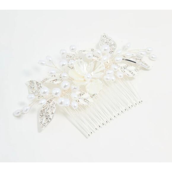 NWT Lovisa Silver and Pearl Hair Combs Wedding Updo (2 combs)